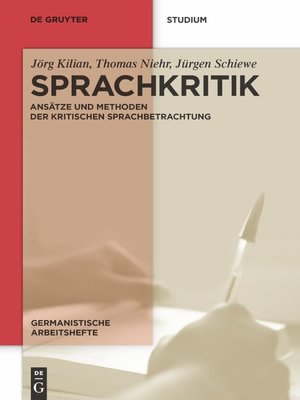 cover image of Sprachkritik